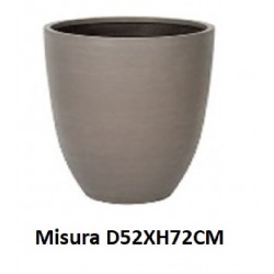 VASO D52XH72CM CEMENTO MARRONE