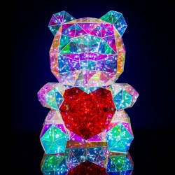 ORSO C/CUORE 40LED USB BIANCO