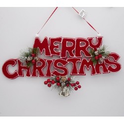 SCRITTA MERRY CHRISTMAS ROSSO