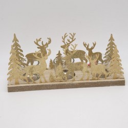 P/TEALIGHT RENNE/ABETI 33,5...