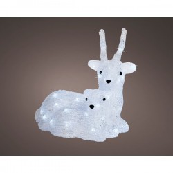 LED 2 ACRYLIC LAYING DEER...