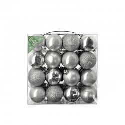BOX 64 SFERE 6 CM ARGENTO ASS