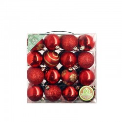 BOX 64 SFERE 6 CM ROSSE ASS