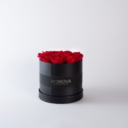 FLOWERS BOX NERO 12 ROSE...